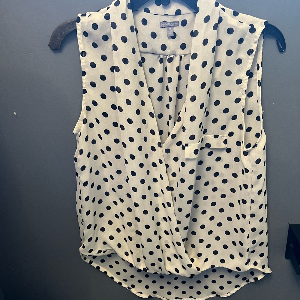 Charlotte Russe Black and White Polka Dot Blouse